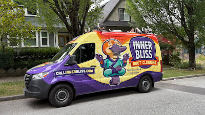 The Inner Bliss service van parked outside a Lower Mainland home